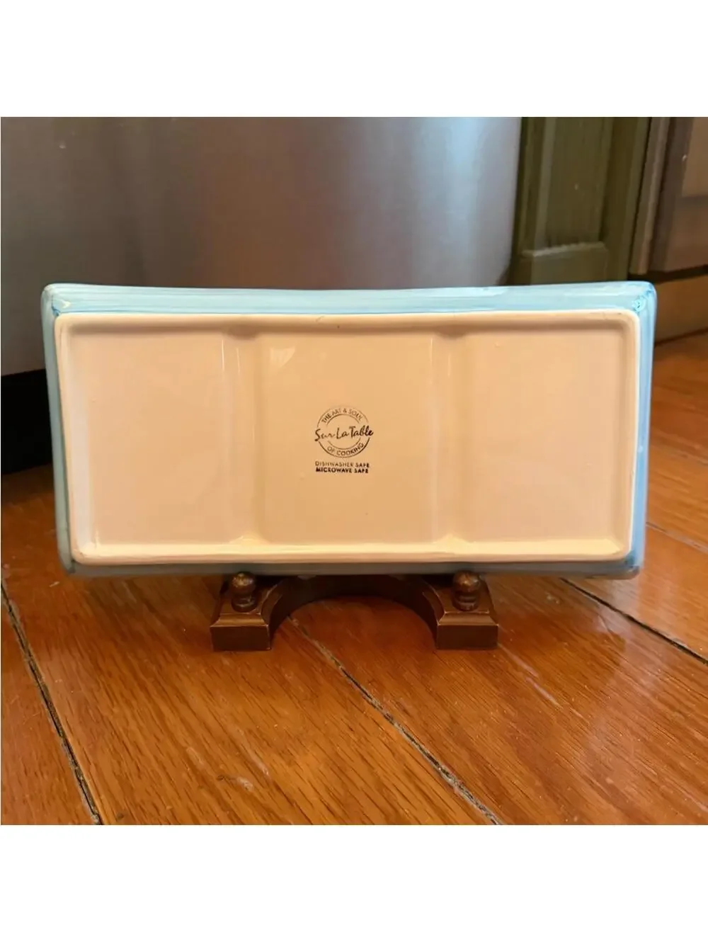 Sur La Table 3 sectional porcelain beach hut theme tray
